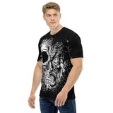 Immortalized Faces Black and White Skull Dispersion T-Shirt | BigTexFunkadelic