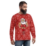 Boxing Santa All Over Print Ugly Xmas Sweatshirt | Christmas Apparel | BigTexFunkadelic