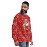 Boxing Santa All Over Print Ugly Xmas Sweatshirt | Christmas Apparel | BigTexFunkadelic