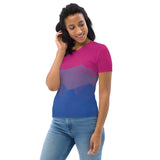 Geometric Bisexual Pride All Over Print Women's All Over Print Tee | LGBTQ+ Pride | BigTexFunkadelic