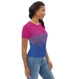 Geometric Bisexual Pride All Over Print Women's All Over Print Tee | LGBTQ+ Pride | BigTexFunkadelic