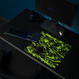 Black Lime Bolt Glitch Gaming Mouse Pad | 18" x 16" | PC Gaming Setup | BigTexFunkadelic