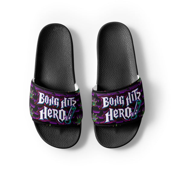 Bong Hit Hero Men's Novelty Slide Sandals | 420 Stoner Gear | BigTexFunkadelic