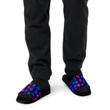Pink and Blue Alien Ombre Men's Slide Sandals | BigTexFunkadelic