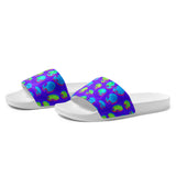 Purple Alien Vapor Glitch Men's Slide Sandals | BigTexFunkadelic