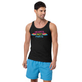 Hearts Not Parts Pansexual Pride Unisex Tank Top | LGBTQ+ Pride | BigTexFunkadelic