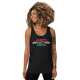 Hearts Not Parts Pansexual Pride Unisex Tank Top | LGBTQ+ Pride | BigTexFunkadelic