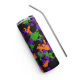 Witch's Paint Splatter 20 oz Stainless Steel Halloween Tumbler | BigTexFunkadelic