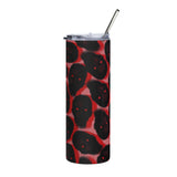 Demon Eyes Red and Black 20 oz Stainless Steel Halloween Tumbler | BigTexFunkadelic