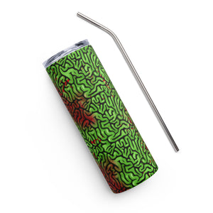 Bloody Green Brains 20 oz Stainless Steel Halloween Tumbler | BigTexFunkadelic