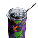 Witch's Paint Splatter 20 oz Stainless Steel Halloween Tumbler | BigTexFunkadelic