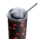 Demon Eyes Red and Black 20 oz Stainless Steel Halloween Tumbler | BigTexFunkadelic