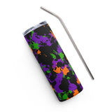 Witch's Paint Splatter 20 oz Stainless Steel Halloween Tumbler | BigTexFunkadelic