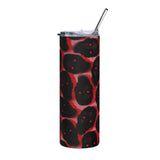 Demon Eyes Red and Black 20 oz Stainless Steel Halloween Tumbler | BigTexFunkadelic