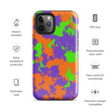 90s Kid Green, Purple and Orange Slime Splatter Glossy Tough Case for iPhone® 11 Pro | Tech Accessories | BigTexFunkadelic