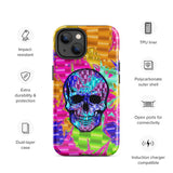 Color Pop Chrome Skull Glossy Tough Case for iPhone® 14 | Tech Accessories | BigTexFunkadelic