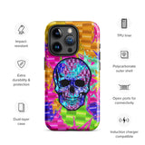 Color Pop Chrome Skull Glossy Tough Case for iPhone® 15 Pro | Tech Accessories | BigTexFunkadelic