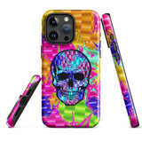 Color Pop Chrome Skull Glossy Tough Case for iPhone® 15 Pro Max | Tech Accessories | BigTexFunkadelic