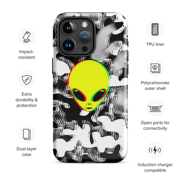 Trippy Alien Camo Tough Case for iPhone Matte / iPhone 14 Pro Trippy Alien Camo Tough Case for iPhone Matte / iPhone 14 Pro