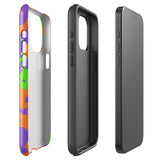 90s Kid Green, Purple and Orange Slime Splatter Glossy Tough Case for iPhone® 15 Pro Max | Tech Accessories | BigTexFunkadelic