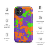 90s Kid Green, Purple and Orange Slime Splatter Matte Tough Case for iPhone® 11 | Tech Accessories | BigTexFunkadelic