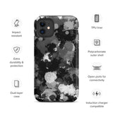 Black White and Grey Paint Splatter Matte Tough Case for iPhone® 11 | Tech Accessories | BigTexFunkadelic