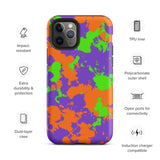 90s Kid Green, Purple and Orange Slime Splatter Matte Tough Case for iPhone® 11 Pro | Tech Accessories | BigTexFunkadelic
