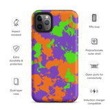 90s Kid Green, Purple and Orange Slime Splatter Matte Tough Case for iPhone® 11 Pro Max | Tech Accessories | BigTexFunkadelic
