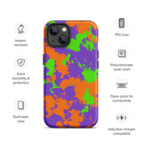 90s Kid Green, Purple and Orange Slime Splatter Matte Tough Case for iPhone® 13 | Tech Accessories | BigTexFunkadelic