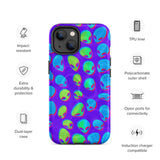 Purple Alien Vapor Glitch Matte Tough Case for iPhone® 14 | Tech Accessories | BigTexFunkadelic