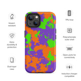 90s Kid Green, Purple and Orange Slime Splatter Matte Tough Case for iPhone® 14 | Tech Accessories | BigTexFunkadelic