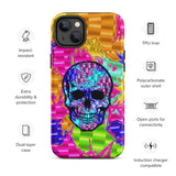 Color Pop Chrome Skull Matte Tough Case for iPhone® 14 Plus | Tech Accessories | BigTexFunkadelic