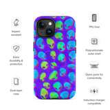 Purple Alien Vapor Glitch Matte Tough Case for iPhone® 15 | Tech Accessories | BigTexFunkadelic