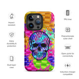 Color Pop Chrome Skull Matte Tough Case for iPhone® 15 Pro | Tech Accessories | BigTexFunkadelic