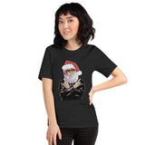 Rock N’ Roll Santa Unisex Short-Sleeve Christmas T-Shirt | Black Heather | BigTexFunkadelic