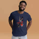 Christmas Rockstar Short-Sleeve Unisex T-Shirt | Navy Blue | BigTexFunkadelic
