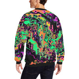 Radioactive Spill Men's Big & Tall Oversized Fleece Crewneck Sweatshirt | BigTexFunkadelic