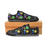 Smiley Face Print Low-Top Women's Canvas Shoes | BigTexFunkadelic