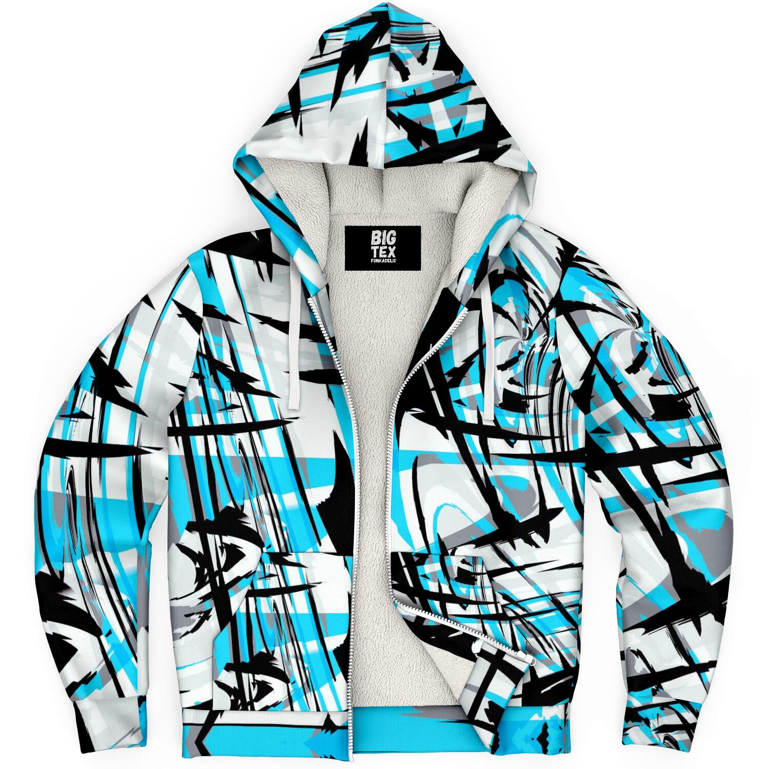 Green Yellow and White Paint Splatter Zip-Up Hoodie – BigTexFunkadelic