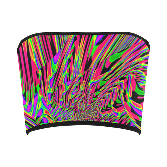 Neon Acid Waves Bandeau Top | EDM Rave Wear | BigTexFunkadelic 