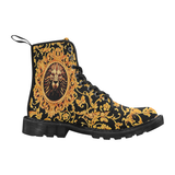 Lion Royalty Baroque Style Men's Black Boots | BigTexFunkadelic