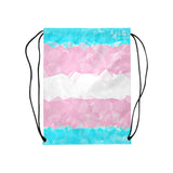 Geometric Trans Pride Drawstring Bag
