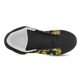 Black and Yellow Paint Splatter Men's Chukka Canvas Shoes