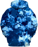 Blue Paint Splatter Zip-Up Hoodie | BigTexFunkadelic