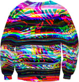 Rave Static Glitch Art Sweatshirt | BigTexFunkadelic