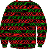 Christmas Conspiracy Stripe Sweatshirt | BigTexFunkadelic