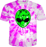 Acid Wash Alien Tie-Dye T-Shirt | BigTexFunkadelic