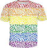 Rainbow Brain Gay Pride T-Shirt | BigTexFunkadelic