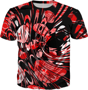 Trippy Red and Black T-Shirt | BigTexFunkadelic