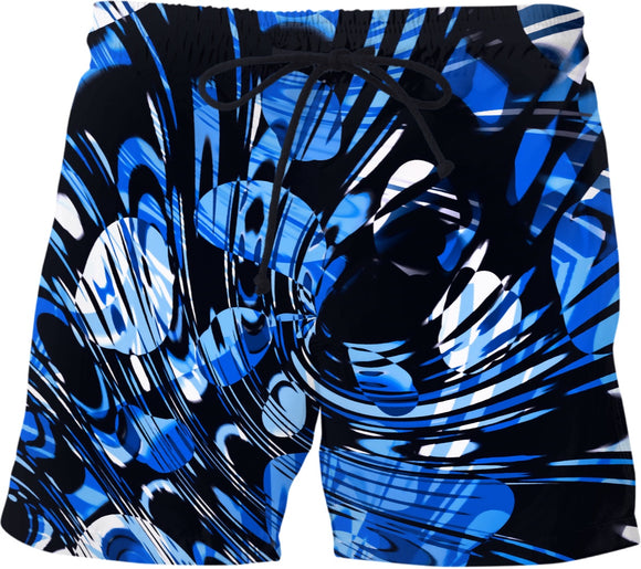 Blue Psychedelic Swim Shorts | BigTexFunkadelic